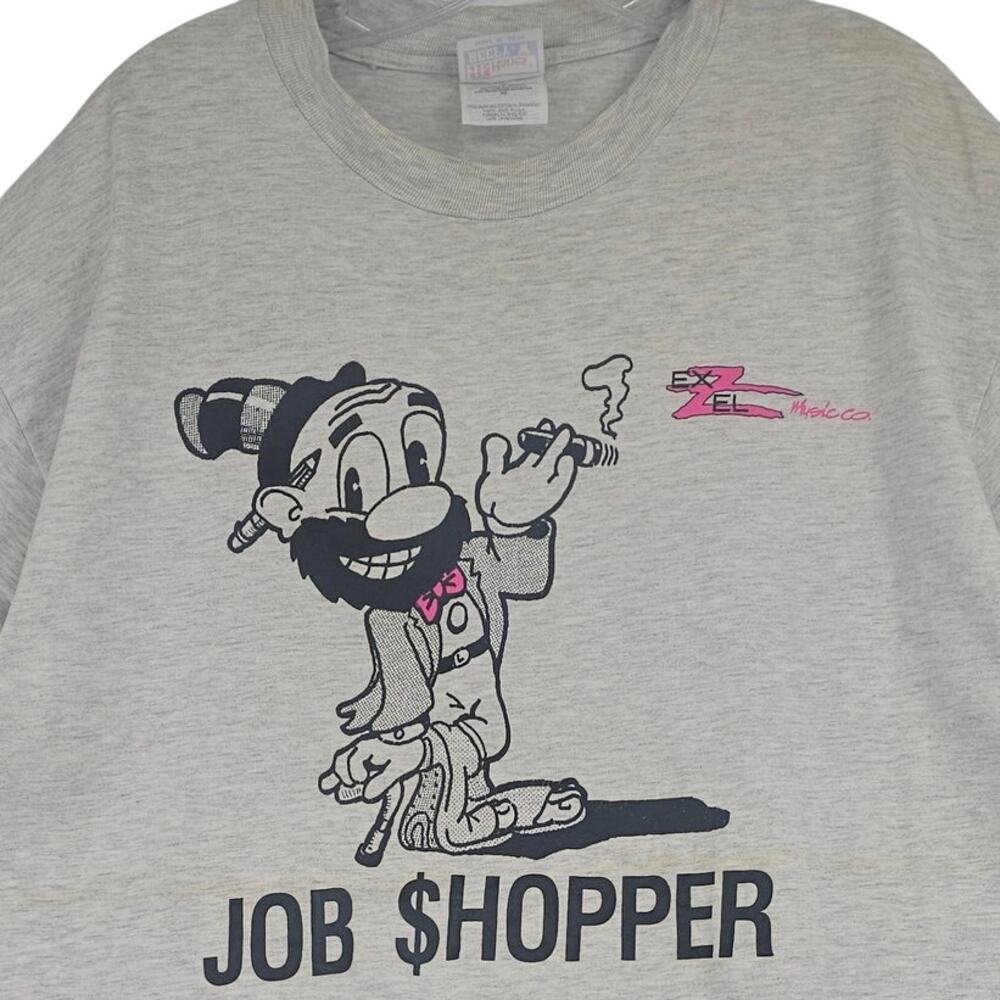 Vintage Single Stitch Job $hopper Cartoon Graphic Tee T-Shirt XL Streetwear 3909